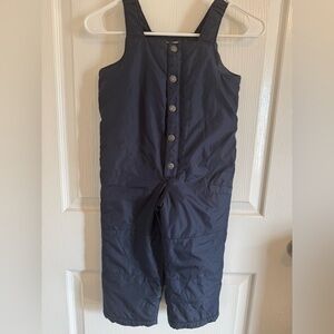 Old Navy- Kids Navy Waterproof Snap Button Toddler  Snow Bibs, Size 3T